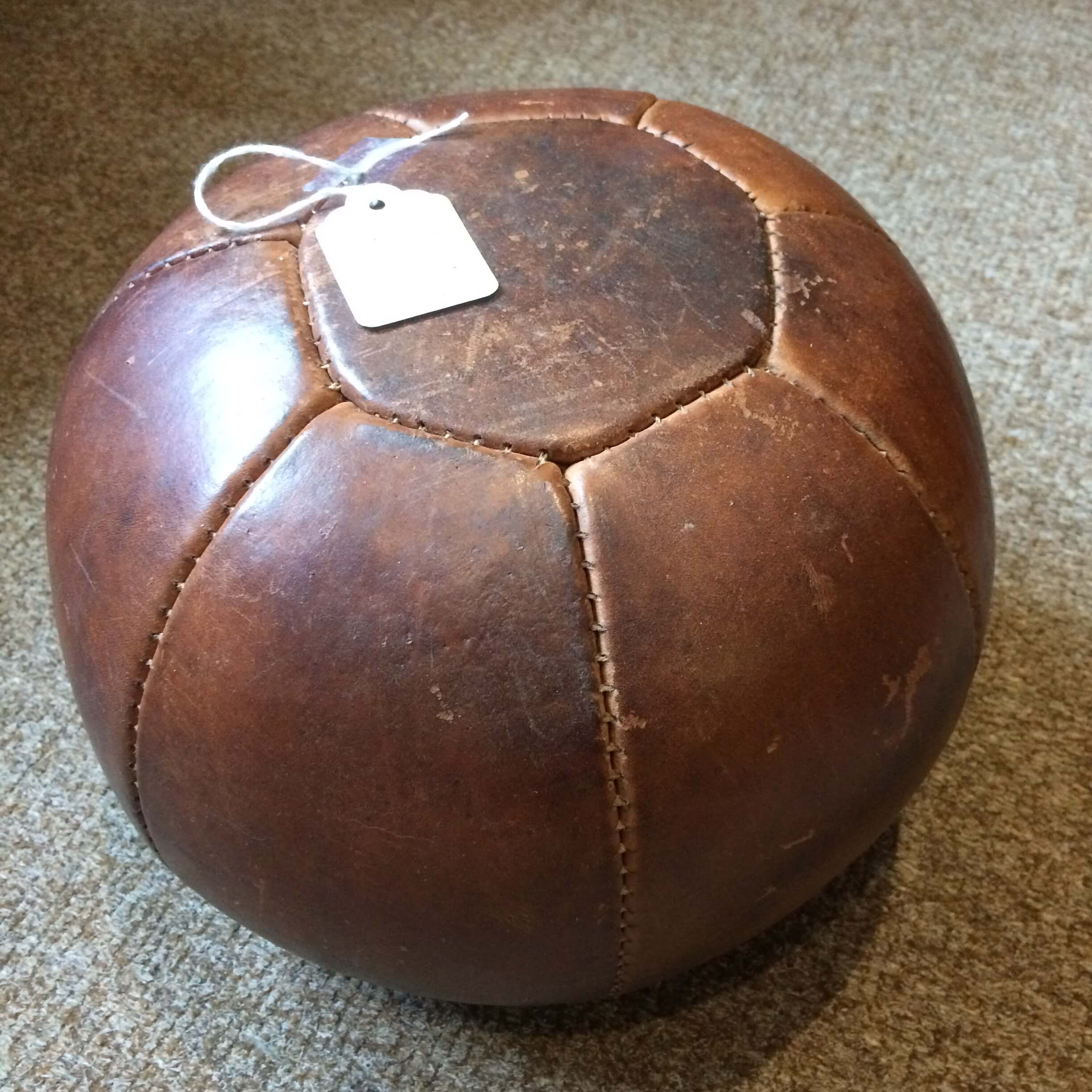 Vintage Leather Medicine Ball